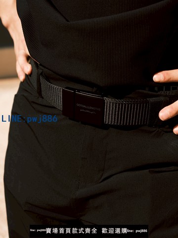 【可打統編 超低價】GTAL美式戰術logo腰帶編織免打孔戶外可調節褲帶商務通勤百搭男款