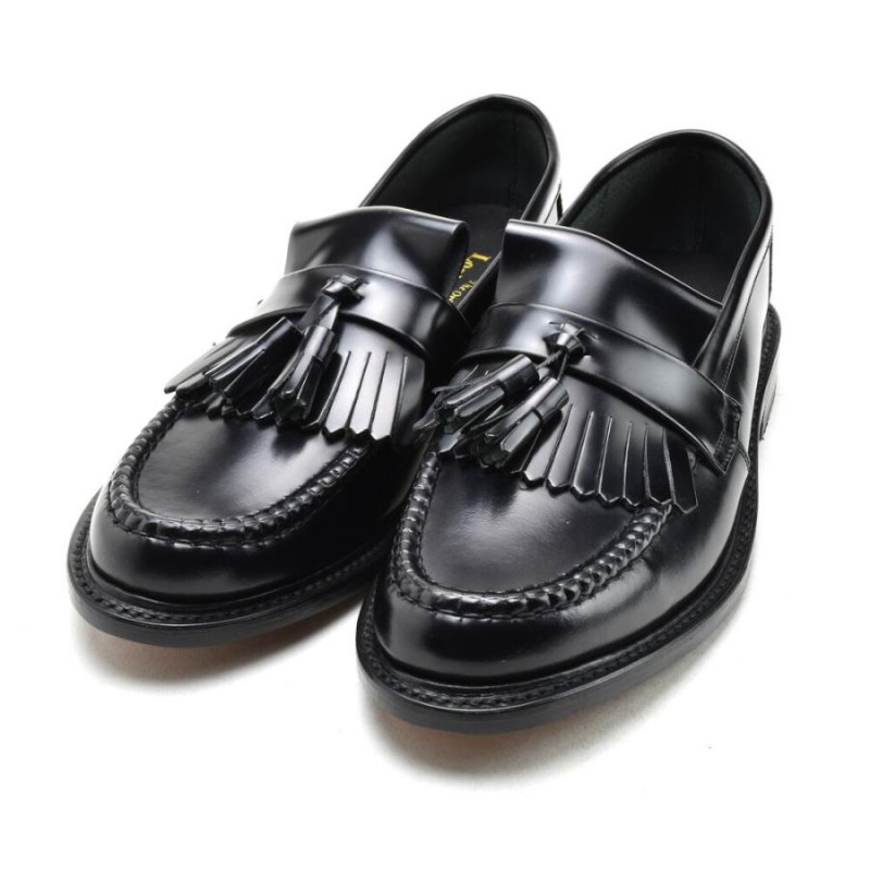 Loake Loafer 黒 レザー 2.5cmヒール Loake,ローク,England,タッセルローファー,ブライトン,通販,販売