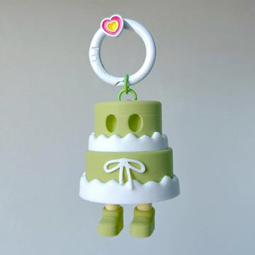 Zou Cake 造型鑰匙圈 - 蝴蝶結/抹茶口味
