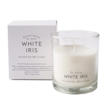 【Re;White 】馥白時光 獨白薰香蠟燭160g(白鳶尾)
