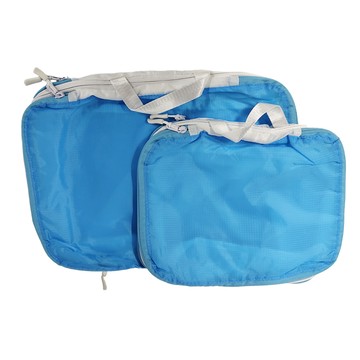 旅行衣物壓縮收納袋 大小號 2個裝 2個  小(28 x 22 x 3~15cm)＋大(38 x 27 x 3~15cm)  1組