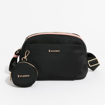 PLAYBOY - 大斜背包  Soft系列 - 黑色