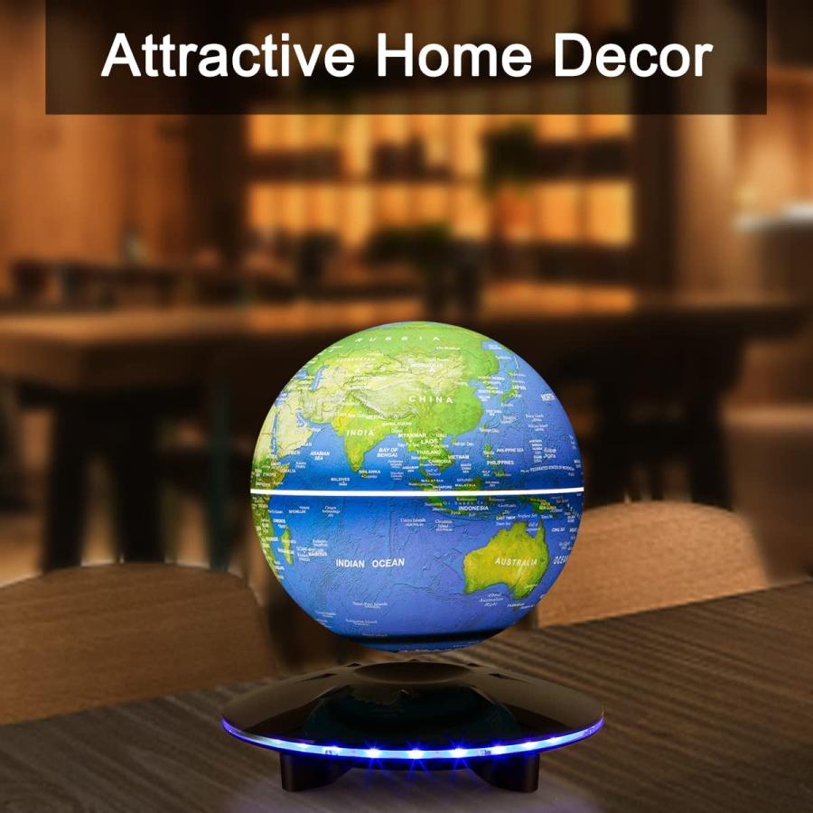 Magnetic Levitation Globe,-6 inch? Levitating Globe Lamp World Map Floating