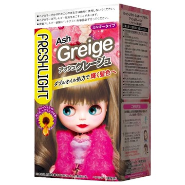 FRESHLIGHT 富麗絲 小布娃娃染髮霜 - Ash Greige 亞麻灰米色 雙重油配方  太妃糖奶茶  1盒