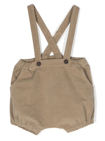Zhoe & Tobiah - strap-detail shorts - kids - Cotton/Spandex/Elastane - 6 mth - Neutrals