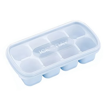 生活King 繽塊底軟壓製冰盒 8格 藍色  14 x 7 x 3.5cm  1個