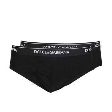 Dolce & Gabbana - Black And White Cotton Brief Set