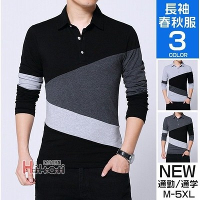 ポロシャツ メンズ ゴルフウェア カジュアル Polo 切り替え 長袖 Tシャツ お兄系 おしゃれ 春服 通販 Lineポイント最大get Lineショッピング
