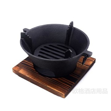 特厚日式鑄鐵炭爐生鐵木碳爐燒烤爐子煮茶爐子固體酒精爐小火鍋爐