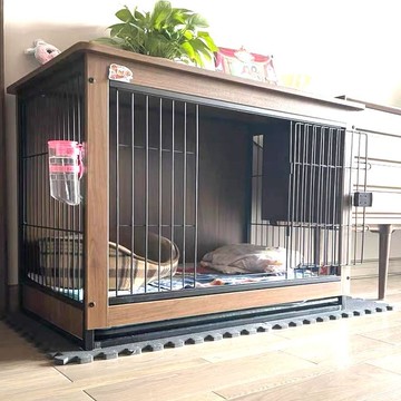 台灣公司貨 附發票 寵物用品木質狗籠子室內狗別墅中小型貓犬屋鋼木狗窩圍欄柵欄 快速出貨
