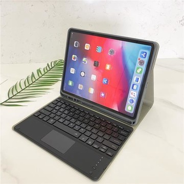 適用2015iPadpro12.9鍵盤保護套air5/4七彩背光觸控鍵盤筆槽皮套