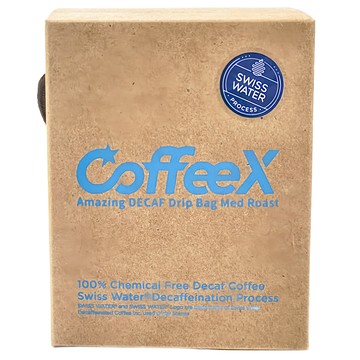 CoffeeX 手沖濾掛式咖啡  99.9% 無咖啡因  瑞士水DECAF處理豆  中焙  11.5g  10包  1盒