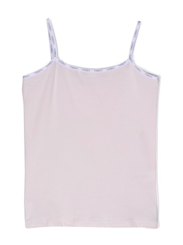 La Perla Kids - logo-print vest top - kids - Spandex/Elastane/Cotton - 4 yrs - Pink