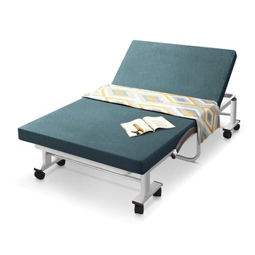 【C'est Chic】哲學之道(乳膠升級版)6段折疊床幅120土耳藍