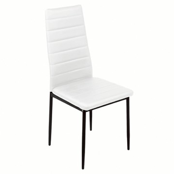 整新品030403曼諾經典高背餐椅-白色(椅座破皮髒汙4張/1組)