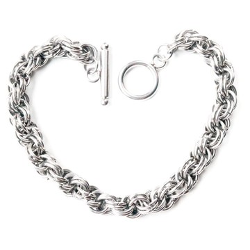 【旋轉】拜占庭手編不銹鋼手鍊 Byzantine 通用手鍊 拜占庭編織