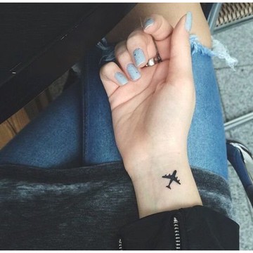 「旅行」 想飛 紋身貼紙 網美 外拍 打卡 IG 抖音 抖音同款 小紅書同款 可愛 紋身貼 直播 微刺青 輕紋身 飛機