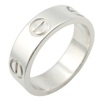 Cartier 卡地亞 18K 白金 Love 戒指 49 【二手名牌BRAND OFF】