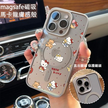 波點凱蒂貓 磁吸手機殼iPhone17 適用蘋果i16 15 14 13 12 11 iX保護殼 Magsafe防摔殼