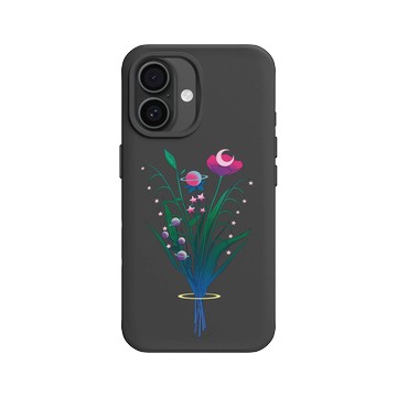 iPhone 16 SolidX 黑 - Denise Rashidi (Surudenise) - Space Flowers 花的物語