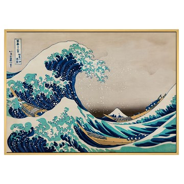 BOLUO GALLERY 菠蘿選畫所 掛畫 APUP3401D 神奈川沖浪裏  40 x 30cm  木色