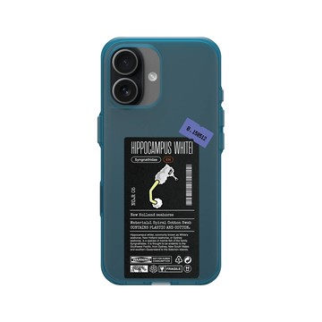 iPhone 17 Clear (相機按鈕) 夜幕藍 - Marine Debris - 棉花棒海馬
