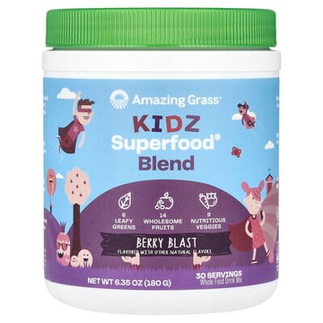 Amazing Grass, Kidz Superfood，Berry Blast，6.35盎司（180克）