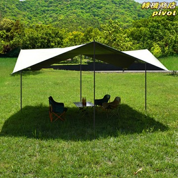 【四杆黑膠】天幕帳篷 露營天幕 野餐天幕 車邊帳 遮陽棚 防曬防雨 牛津布加厚 戶外露營野營裝備 快速搭建