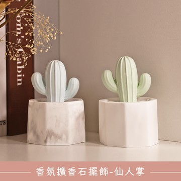 寵愛自己【O'Pretty 歐沛媞】 室內/車用 香氛擴香石擺飾-仙人掌多款任選(5.5X5.5X8cm)  療癒    室內香氛  辦公室小物  生日禮物    情人節禮物