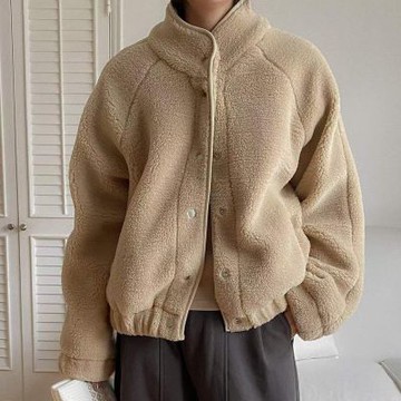 正韓外套 連帽皮毛夾克外套STP1093-創翊韓都