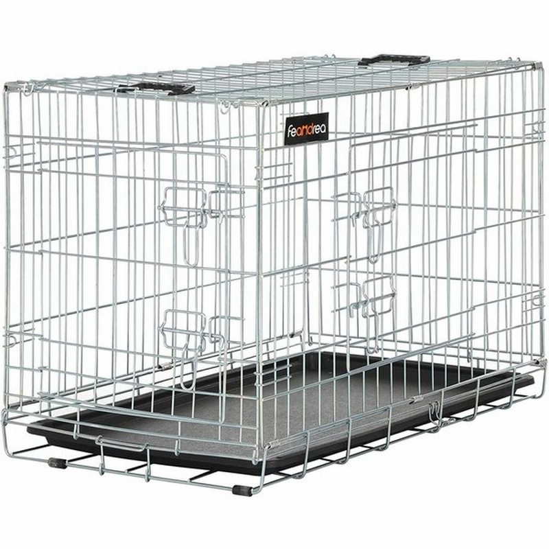 Feandrea ペットケージ 75 47 54cm 室内外兼用 犬 猫 トレイ付き 折り畳み式 持ち手付き 移動便利 Ppd30w 通販 Lineポイント最大get Lineショッピング