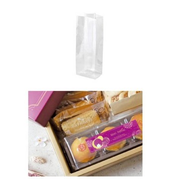 台灣製 折角點心袋(霧面空白)100入 8x17.5+5cm【47550001-2】折角背封袋 糕餅包裝 蛋黃酥包裝