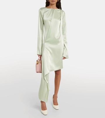 JW Anderson Asymmetric satin midi dress