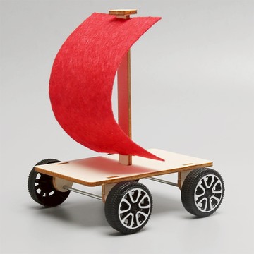 【W先生】科技小製作 帆力車 風力車 生活科技 科學實驗 木製 教材 材料包 科學玩具 益智 教育 DIY拼裝 自行組裝
