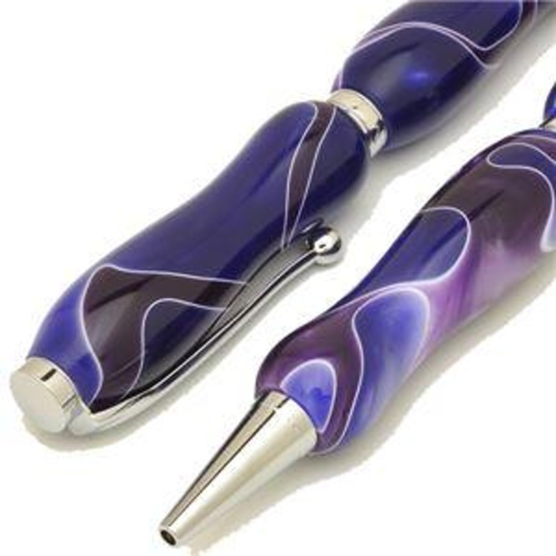 新品】アクリルボールペン/文房具 【カシスパープル Purple】 クロスタイプ 芯：0.7mm 日本製 文具 オフィス用品 『Marble Pen  | LINEショッピング