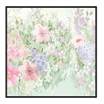 Boluo 菠蘿選畫所 春韻花喃II 花卉裝飾畫  40 x 40cm  黑色