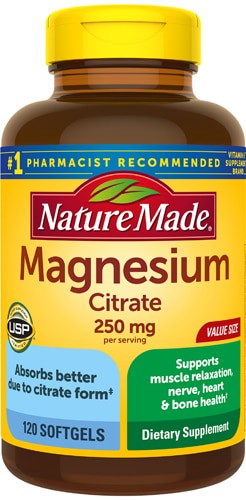 Nature Made Magnesium Citrate 250 mg - 120 Softgels
