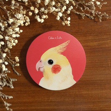 鳥兒陶瓷吸水杯墊 - 玄鳳鸚鵡