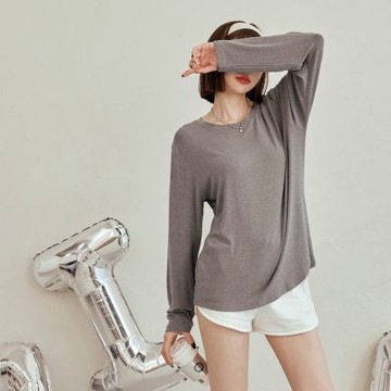 OB嚴選-多色柔軟高彈輕磨毛長袖上衣《AB20585-》