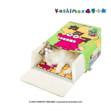 送黃阿瑪鑰匙圈盲盒【JollyPet】Kashima X 蠟筆小新 鱷魚山先生餅乾盒寵物窩 可拆洗、摺疊 附軟墊 不易坍塌 底部防滑 貓狗窩