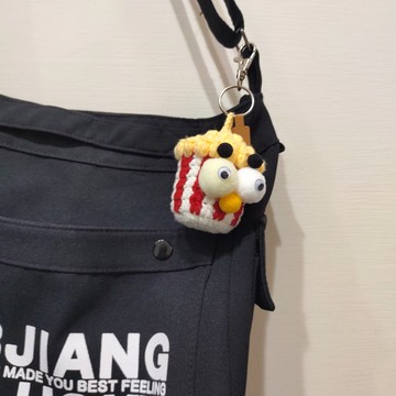 爆米花吊飾 鑰匙圈 搞笑吊飾 搞怪掛飾 創意吊飾 包包吊飾 包包