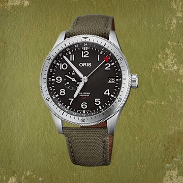 ORIS 豪利時 Big Crown ProPilot GMT雙時區 0174877564064-0732202LC 飛行時尚腕錶 / 黑 44mm