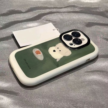 油畫高顏值小狗適用蘋果16手機殼iPhone15promax可愛VIVOS19創意O