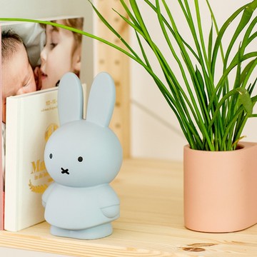 【比利時AP MIFFY】Miffy米菲兔公仔存錢筒(小號)-灰藍色