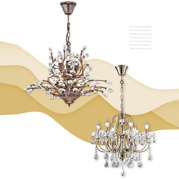 宮廷蠟燭水晶吊燈 F44–47–0551、0552