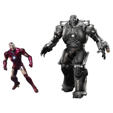 ZD TOYS 中動 鋼鐵人可動公仔 Mark III + 鐵霸王可動公仔 7吋  1套