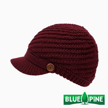 【BLUEPINE 】圓釦報童帽『酒紅』B62404戶外 露營 登山 健行 休閒 時尚 保暖 禦寒 帽子 保暖帽