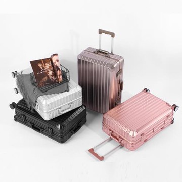 新款鋁鎂合金拉桿箱工廠全金屬旅行箱鋁框箱Q萬向輪行李箱工廠