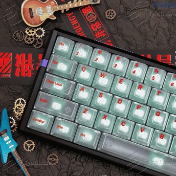 咪咪數碼🔥霧透PC透光鍵帽支持wooting EZ63MADE68 Hero68ND63夜魔磁軸鍵帽