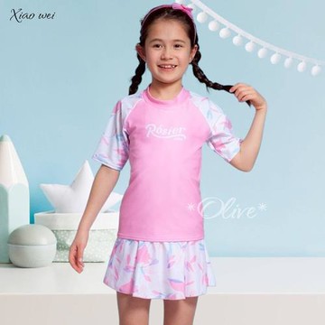 泳之美  女童兩件式短袖裙款泳裝 NO.678538